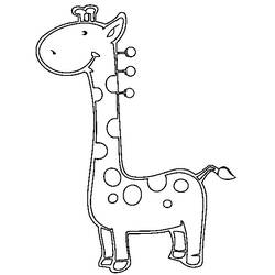 Dessin à colorier: Girafe (Animaux) #7298 - Coloriages à Imprimer Gratuits