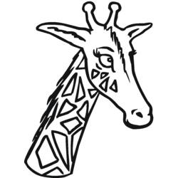 Dessin à colorier: Girafe (Animaux) #7313 - Coloriages à Imprimer Gratuits