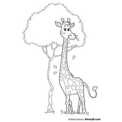 Dessin à colorier: Girafe (Animaux) #7329 - Coloriages à Imprimer Gratuits