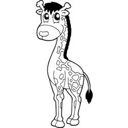 Dessin à colorier: Girafe (Animaux) #7346 - Coloriages à Imprimer Gratuits