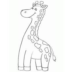 Dessin à colorier: Girafe (Animaux) #7353 - Coloriages à Imprimer Gratuits