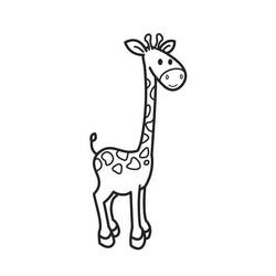 Dessin à colorier: Girafe (Animaux) #7357 - Coloriages à Imprimer Gratuits