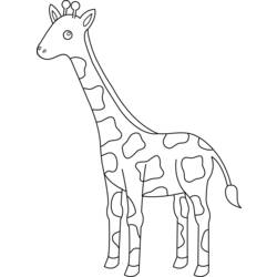 Dessin à colorier: Girafe (Animaux) #7406 - Coloriages à Imprimer Gratuits