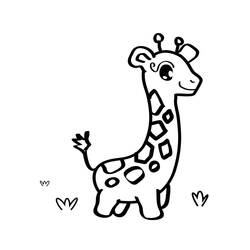 Dessin à colorier: Girafe (Animaux) #7410 - Coloriages à Imprimer Gratuits