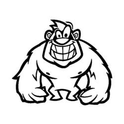 Dessin à colorier: Gorille (Animaux) #7454 - Coloriages à Imprimer Gratuits