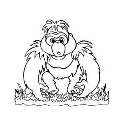 Dessin à colorier: Gorille (Animaux) #7471 - Coloriages à Imprimer Gratuits