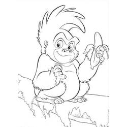 Dessin à colorier: Gorille (Animaux) #7478 - Coloriages à Imprimer Gratuits
