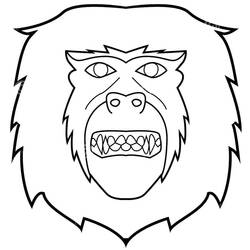 Dessin à colorier: Gorille (Animaux) #7488 - Coloriages à Imprimer Gratuits