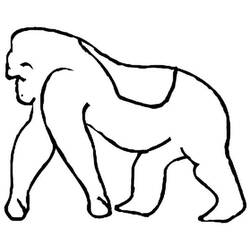 Dessin à colorier: Gorille (Animaux) #7502 - Coloriages à Imprimer Gratuits