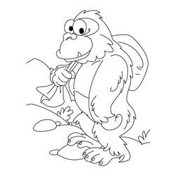 Dessin à colorier: Gorille (Animaux) #7513 - Coloriages à Imprimer Gratuits