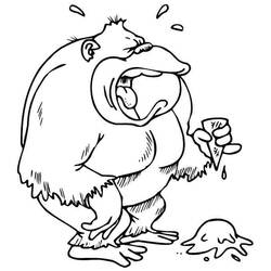 Dessin à colorier: Gorille (Animaux) #7541 - Coloriages à Imprimer Gratuits