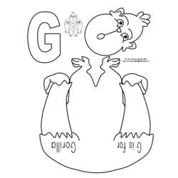 Dessin à colorier: Gorille (Animaux) #7551 - Coloriages à Imprimer Gratuits