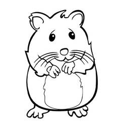 Dessin à colorier: Hamster (Animaux) #8015 - Coloriages à Imprimer Gratuits