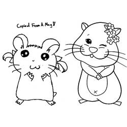 Dessin à colorier: Hamster (Animaux) #8025 - Coloriages à Imprimer Gratuits