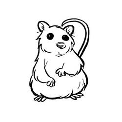 Dessin à colorier: Hamster (Animaux) #8030 - Coloriages à Imprimer Gratuits