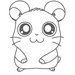 Dessin à colorier: Hamster (Animaux) #8043 - Coloriages à Imprimer Gratuits