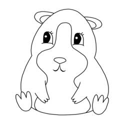 Dessin à colorier: Hamster (Animaux) #8047 - Coloriages à Imprimer Gratuits