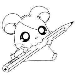 Dessin à colorier: Hamster (Animaux) #8060 - Coloriages à Imprimer Gratuits