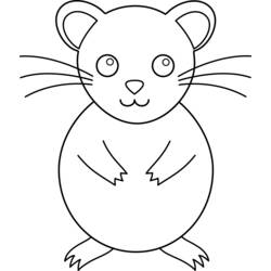Dessin à colorier: Hamster (Animaux) #8063 - Coloriages à Imprimer Gratuits
