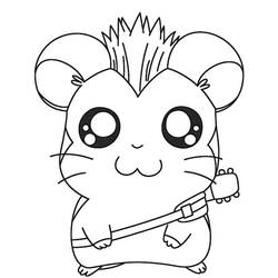 Dessin à colorier: Hamster (Animaux) #8070 - Coloriages à Imprimer Gratuits