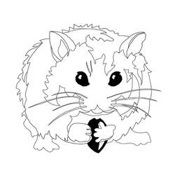 Dessin à colorier: Hamster (Animaux) #8098 - Coloriages à Imprimer Gratuits