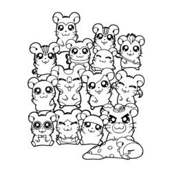 Dessin à colorier: Hamster (Animaux) #8099 - Coloriages à Imprimer Gratuits