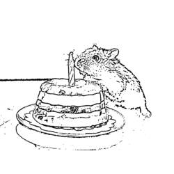 Dessin à colorier: Hamster (Animaux) #8119 - Coloriages à Imprimer Gratuits