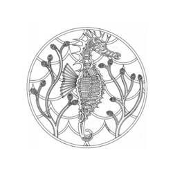 Dessin à colorier: Hippocampe (Animaux) #18618 - Coloriages à Imprimer Gratuits