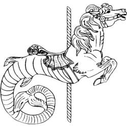 Dessin à colorier: Hippocampe (Animaux) #18691 - Coloriages à Imprimer Gratuits
