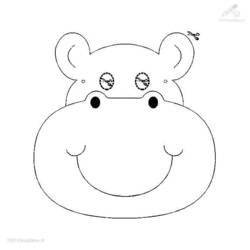 Dessin à colorier: Hippopotame (Animaux) #8654 - Coloriages à Imprimer Gratuits