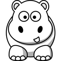 Dessin à colorier: Hippopotame (Animaux) #8679 - Coloriages à Imprimer Gratuits