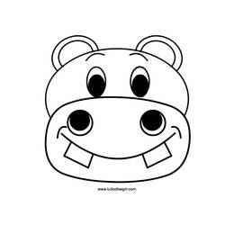 Dessin à colorier: Hippopotame (Animaux) #8736 - Coloriages à Imprimer Gratuits