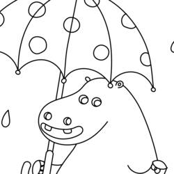 Dessin à colorier: Hippopotame (Animaux) #8750 - Coloriages à Imprimer Gratuits