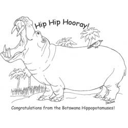 Dessin à colorier: Hippopotame (Animaux) #8762 - Coloriages à Imprimer Gratuits