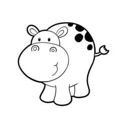 Dessin à colorier: Hippopotame (Animaux) #8781 - Coloriages à Imprimer Gratuits