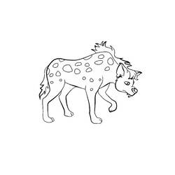 Dessin à colorier: Hyène (Animaux) #19629 - Coloriages à Imprimer Gratuits