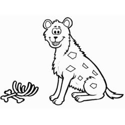 Dessin à colorier: Hyène (Animaux) #19636 - Coloriages à Imprimer Gratuits