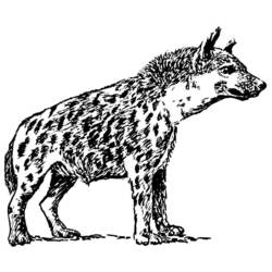 Dessin à colorier: Hyène (Animaux) #19637 - Coloriages à Imprimer Gratuits