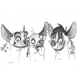 Dessin à colorier: Hyène (Animaux) #19645 - Coloriages à Imprimer Gratuits