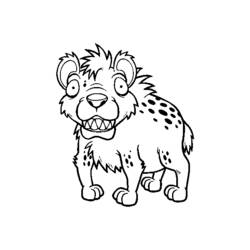 Dessin à colorier: Hyène (Animaux) #19686 - Coloriages à Imprimer Gratuits