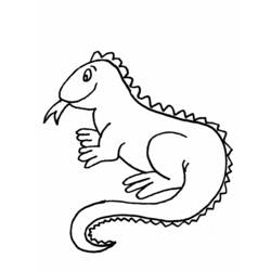 Dessin à colorier: Iguane (Animaux) #8912 - Coloriages à Imprimer Gratuits