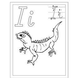Dessin à colorier: Iguane (Animaux) #8933 - Coloriages à Imprimer Gratuits