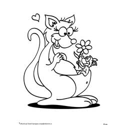 Dessin à colorier: Kangourou (Animaux) #9109 - Coloriages à Imprimer Gratuits