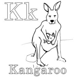 Dessin à colorier: Kangourou (Animaux) #9113 - Coloriages à Imprimer Gratuits