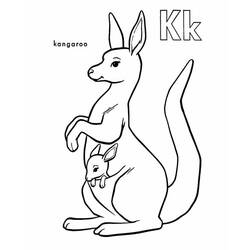Dessin à colorier: Kangourou (Animaux) #9122 - Coloriages à Imprimer Gratuits