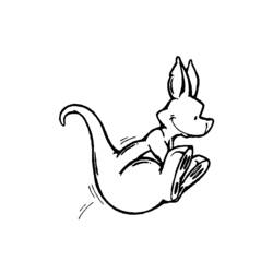 Dessin à colorier: Kangourou (Animaux) #9126 - Coloriages à Imprimer Gratuits