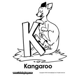 Dessin à colorier: Kangourou (Animaux) #9142 - Coloriages à Imprimer Gratuits