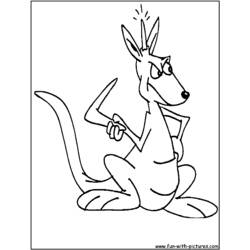 Dessin à colorier: Kangourou (Animaux) #9220 - Coloriages à Imprimer Gratuits