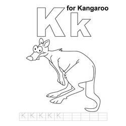 Dessin à colorier: Kangourou (Animaux) #9268 - Coloriages à Imprimer Gratuits