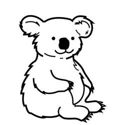 Dessin à colorier: Koala (Animaux) #9301 - Coloriages à Imprimer Gratuits